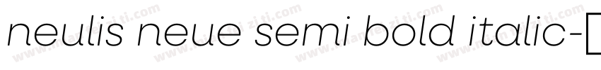 neulis neue semi bold italic字体转换